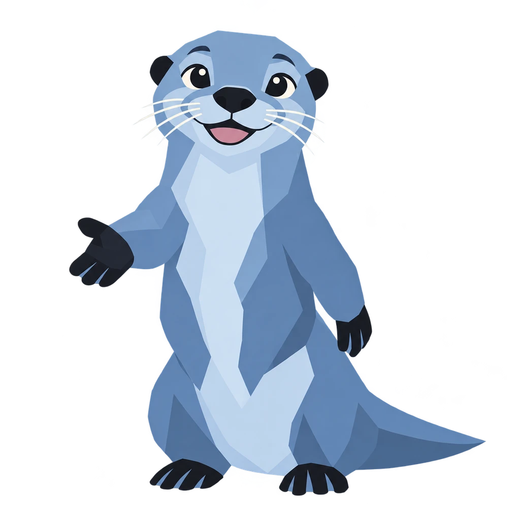 Der Otter, freudig