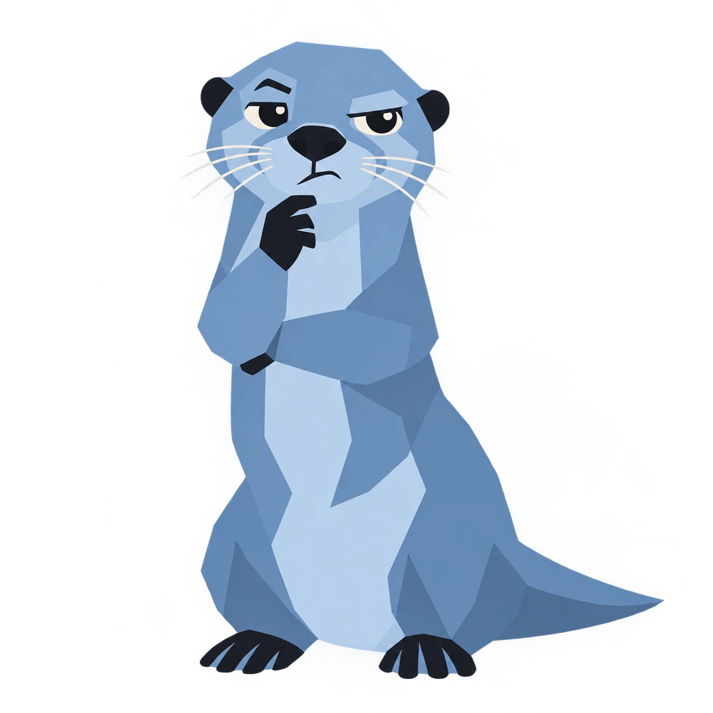 Der Otter, nachdenklich