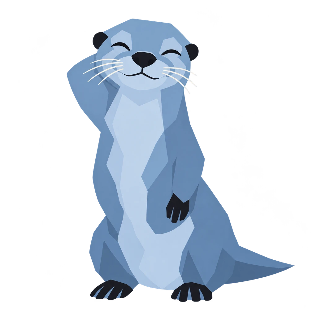 Der Otter, verlegen