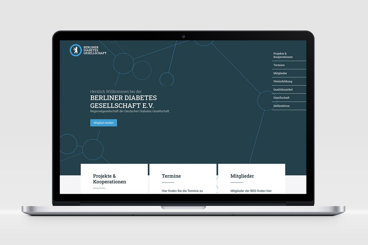 Website der Berliner Diabetes Gesellschaft e. V.