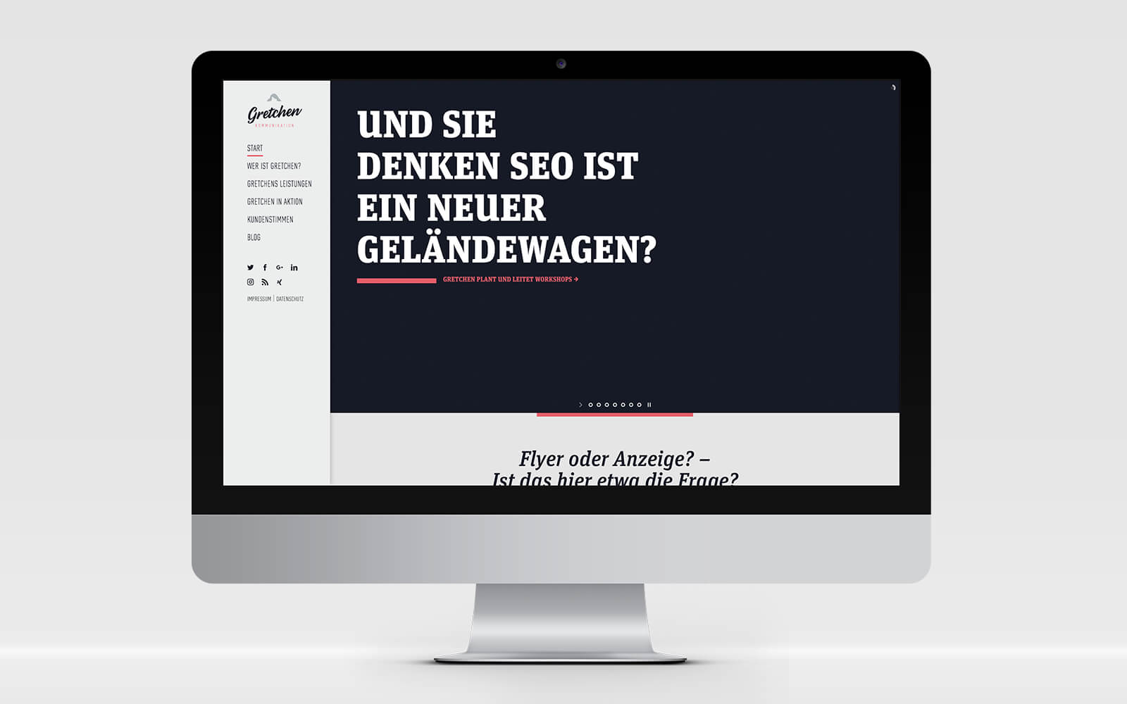 Gretchen Kommunikation Corporate Website responsive