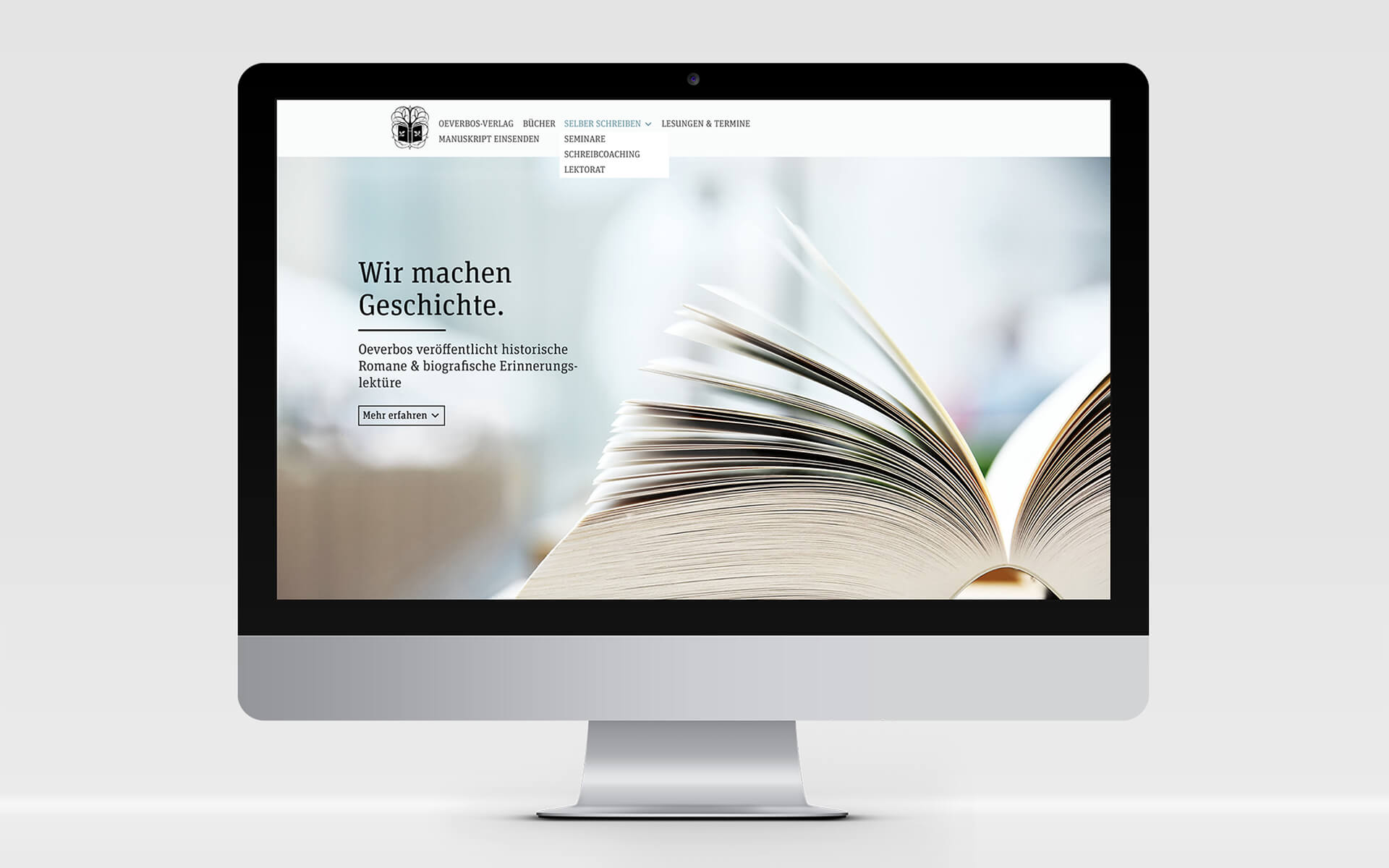 Oeverbos Verlag Corporate Design Website